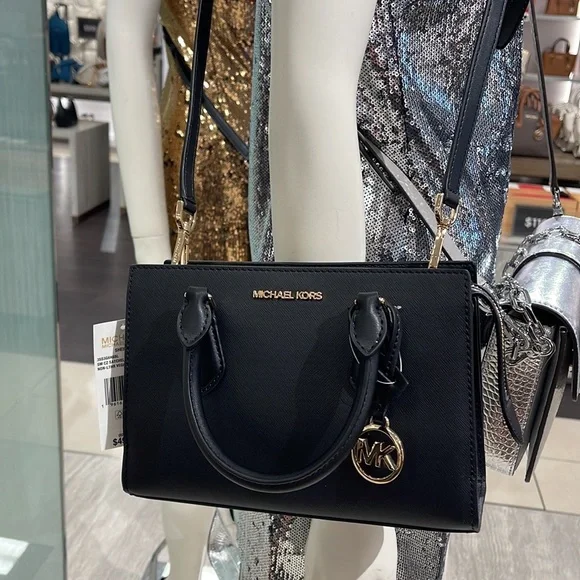 Michael Kors Sheila Small Center Zip Satchel Shoulder Crossbody Bag Non Leather - Picture 3 of 16